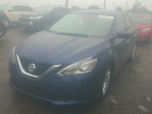 3N1AB7AP8HY231672 - 2017 NISSAN SENTRA S BLUE photo 2