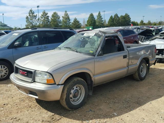 1GTCS145528167378 - 2002 GMC SONOMA BEIGE photo 2