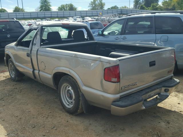 1GTCS145528167378 - 2002 GMC SONOMA BEIGE photo 3