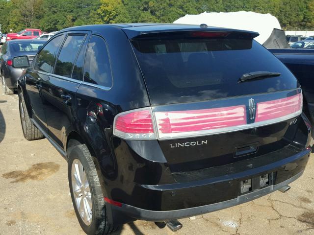 2LMDU68C47BJ03700 - 2007 LINCOLN MKX BLACK photo 3