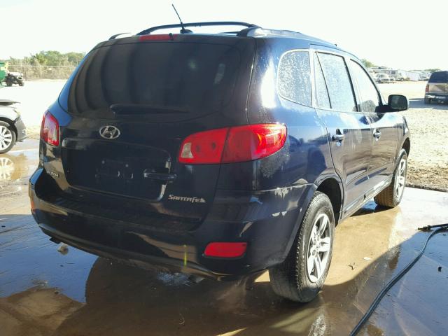 5NMSG13DX9H330945 - 2009 HYUNDAI SANTA FE G BLUE photo 4