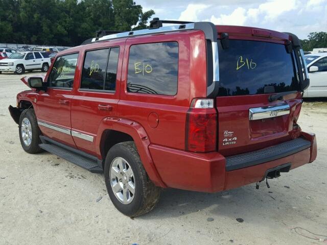 1J8HG58286C129895 - 2006 JEEP COMMANDER RED photo 3