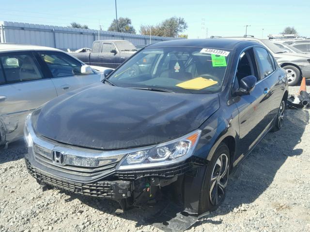 1HGCR2F38GA245635 - 2016 HONDA ACCORD LX BLACK photo 2