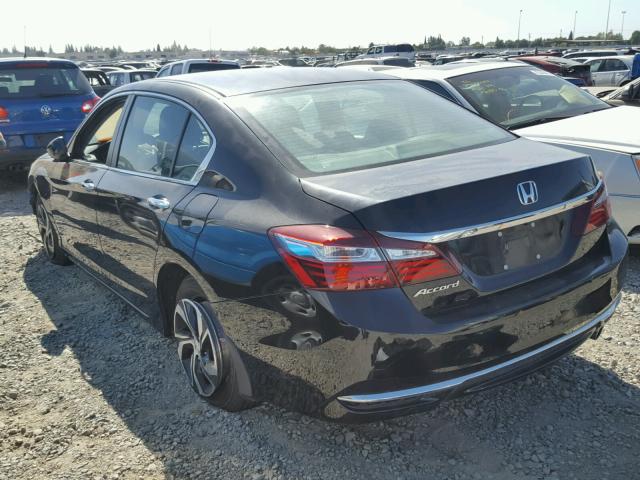 1HGCR2F38GA245635 - 2016 HONDA ACCORD LX BLACK photo 3