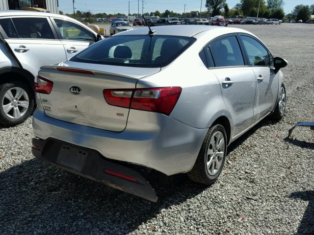 KNADM4A31D6311300 - 2013 KIA RIO LX SILVER photo 4