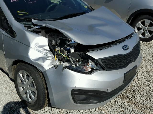 KNADM4A31D6311300 - 2013 KIA RIO LX SILVER photo 9