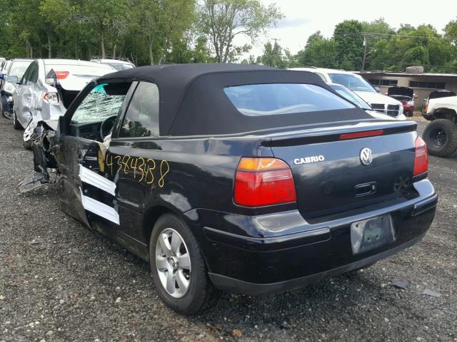 3VWDC21VX2M809761 - 2002 VOLKSWAGEN CABRIO GLX 黑色 照片 3
