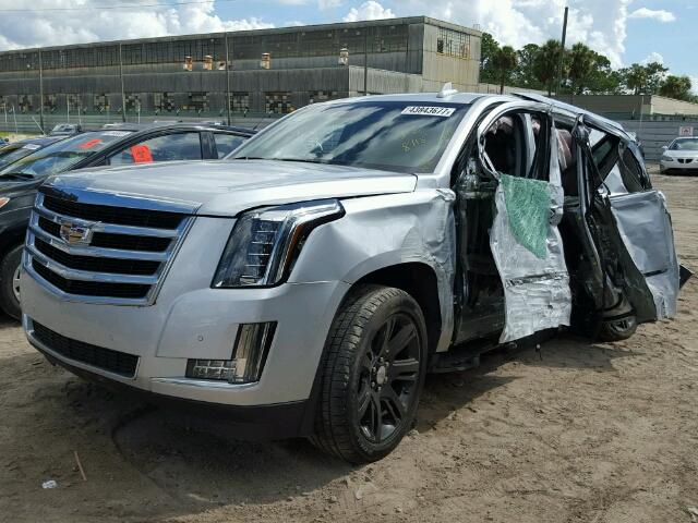 1GYS3BKJ8GR480449 - 2016 CADILLAC ESCALADE L SILVER photo 2