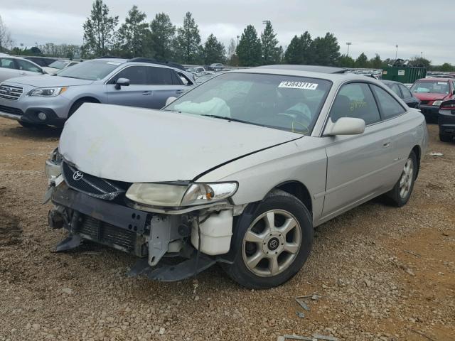 2T1CF28P81C468087 - 2001 TOYOTA CAMRY SOLA BEIGE photo 2