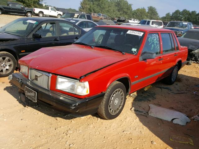 YV1FA8846M2526733 - 1991 VOLVO 740 RED photo 2