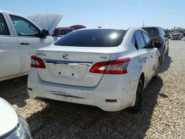 3N1AB7AP3FL643007 - 2015 NISSAN SENTRA S WHITE photo 4