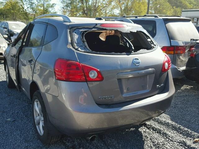 JN8AS58V09W185273 - 2009 NISSAN ROGUE S GRAY photo 3