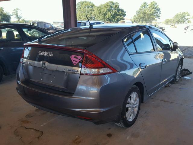 JHMZE2H75CS001738 - 2012 HONDA INSIGHT EX GRAY photo 4