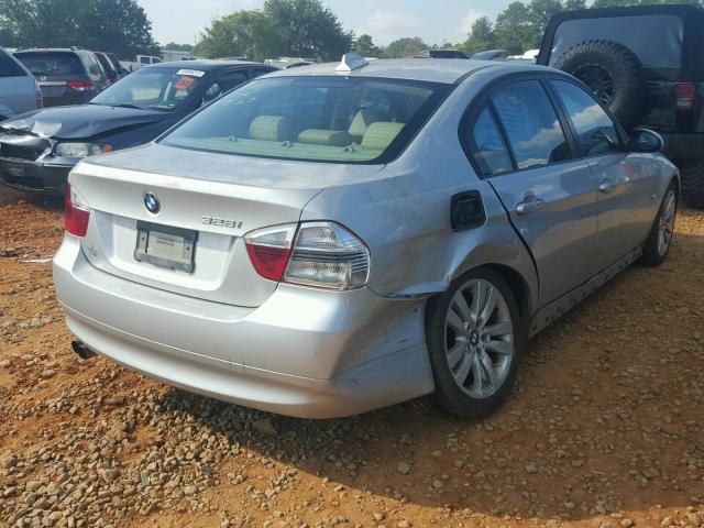 WBAVA33537P140778 - 2007 BMW 328 I SILVER photo 4