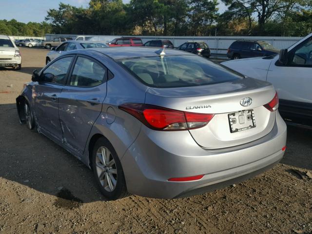 5NPDH4AE7FH619444 - 2015 HYUNDAI ELANTRA SE SILVER photo 3