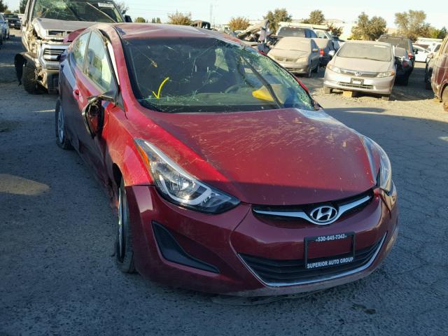 5NPDH4AE4EH482509 - 2014 HYUNDAI ELANTRA SE RED photo 1