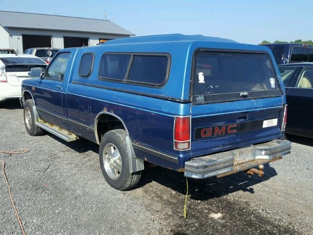 1GTCT14Z9J2543551 - 1988 GMC S TRUCK S1 BLUE photo 3