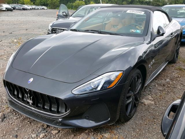 ZAM45VMA1J0295495 - 2018 MASERATI GRANTURISM GRAY photo 2