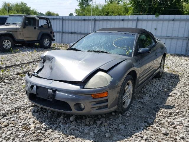 4A3AE75H03E016104 - 2003 MITSUBISHI ECLIPSE SP GRAY photo 2