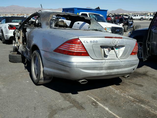 WDBPJ75J51A010989 - 2001 MERCEDES-BENZ CL 500 SILVER photo 3