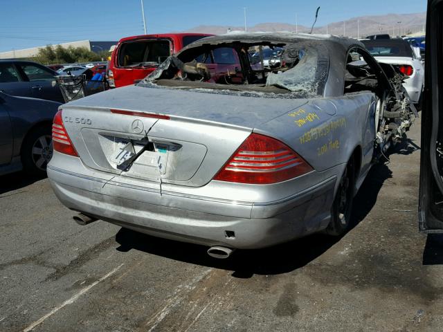 WDBPJ75J51A010989 - 2001 MERCEDES-BENZ CL 500 SILVER photo 4