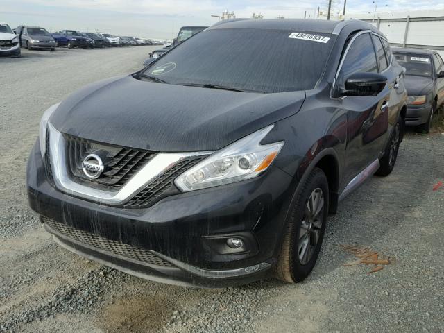 5N1AZ2MG7HN149349 - 2017 NISSAN MURANO BLACK photo 2