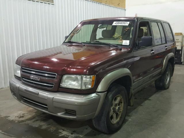 JACDJ58X227J04365 - 2002 ISUZU TROOPER MAROON photo 2