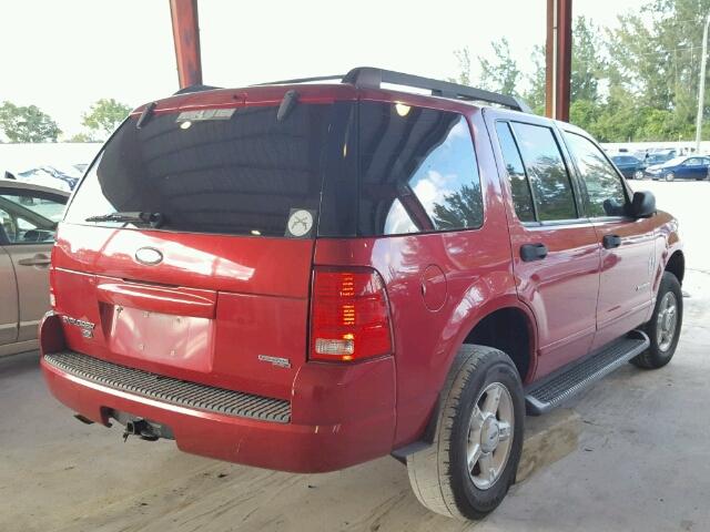 1FMZU73E55UB85265 - 2005 FORD EXPLORER X RED photo 4