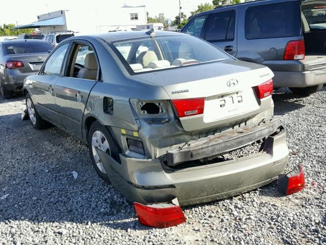 5NPET46C89H495389 - 2009 HYUNDAI SONATA GREEN photo 3