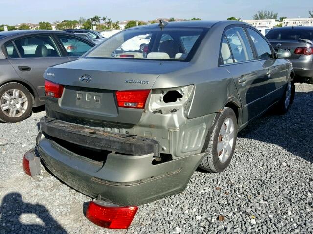 5NPET46C89H495389 - 2009 HYUNDAI SONATA GREEN photo 4