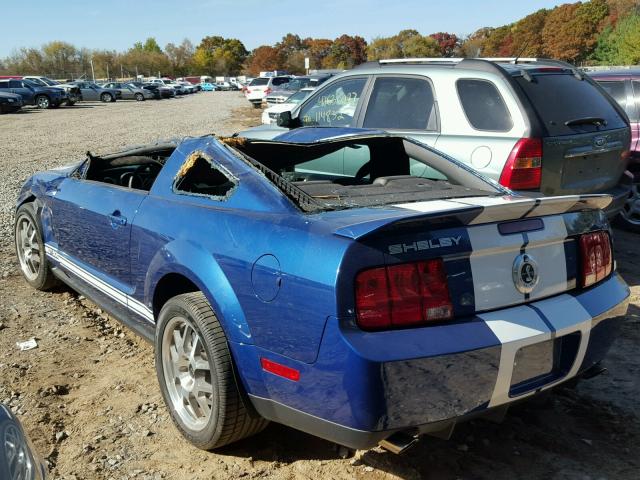 1ZVHT88S885166437 - 2008 FORD MUSTANG SH BLUE photo 3