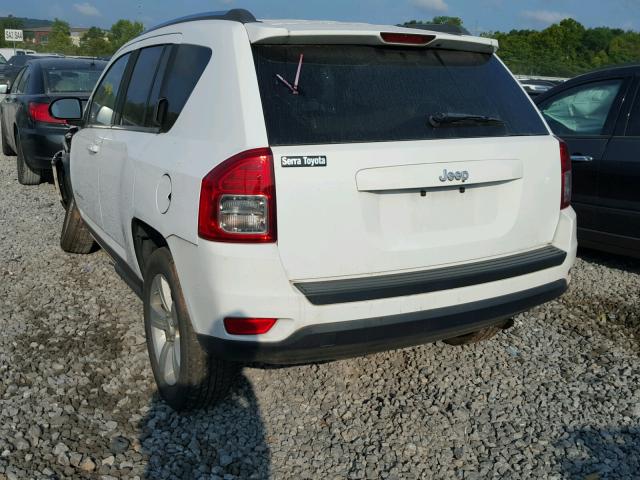 1C4NJCBA5CD627249 - 2012 JEEP COMPASS SP WHITE photo 3