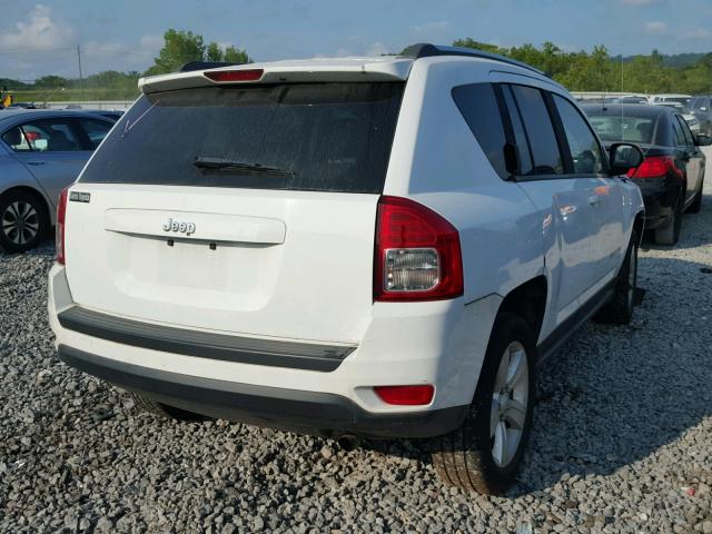 1C4NJCBA5CD627249 - 2012 JEEP COMPASS SP WHITE photo 4