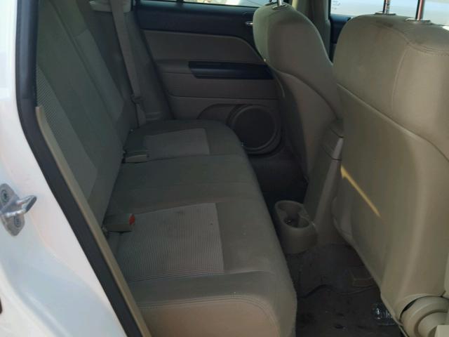 1C4NJCBA5CD627249 - 2012 JEEP COMPASS SP WHITE photo 6