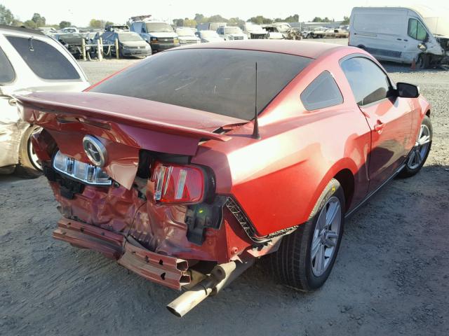 1ZVBP8AN4A5161529 - 2010 FORD MUSTANG RED photo 4