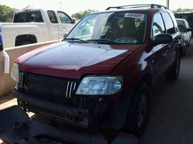 4M2CU81107KJ14080 - 2007 MERCURY MARINER LU BURGUNDY photo 2