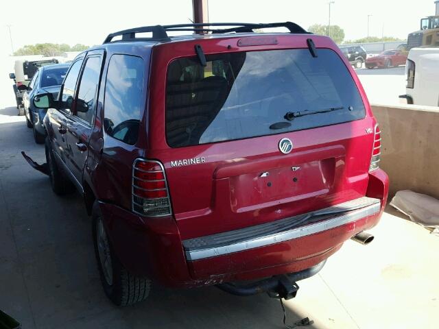 4M2CU81107KJ14080 - 2007 MERCURY MARINER LU BURGUNDY photo 3