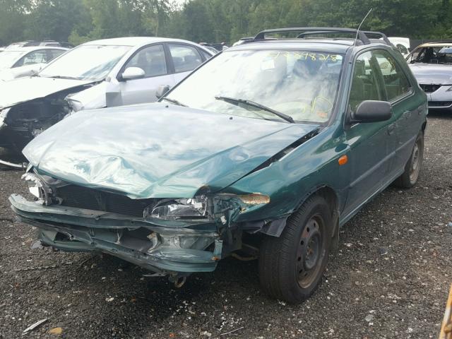 JF1GF4354VH817370 - 1997 SUBARU IMPREZA L GREEN photo 2