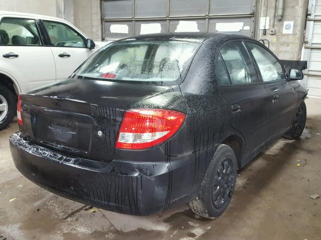 KNADC125856401045 - 2005 KIA RIO BLACK photo 4