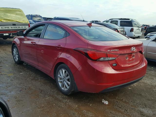 KMHDH4AE1FU277670 - 2015 HYUNDAI ELANTRA SE RED photo 3