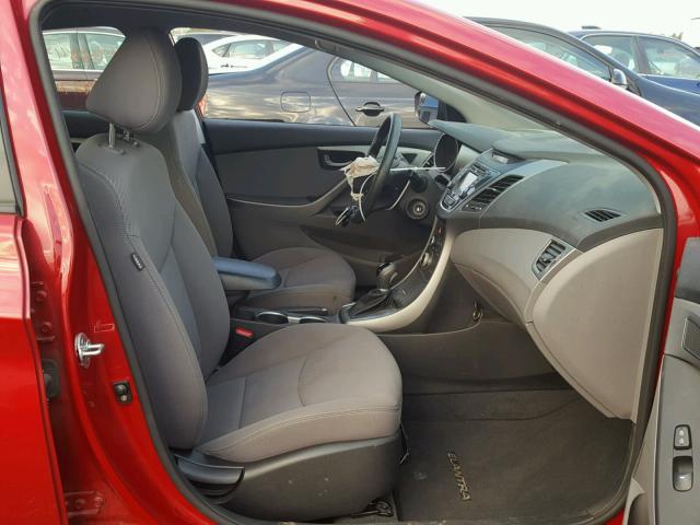 KMHDH4AE1FU277670 - 2015 HYUNDAI ELANTRA SE RED photo 5