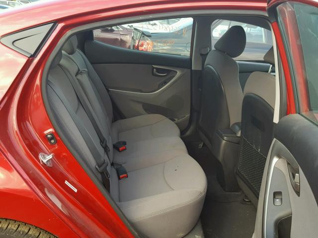 KMHDH4AE1FU277670 - 2015 HYUNDAI ELANTRA SE RED photo 6