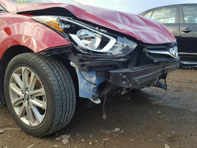 KMHDH4AE1FU277670 - 2015 HYUNDAI ELANTRA SE RED photo 9