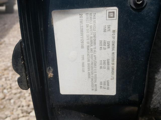 2G1WL52M9V1129146 - 1997 CHEVROLET LUMINA BAS მწვანე ფოტო 10