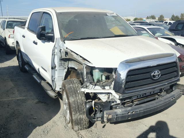 5TFEV54168X039203 - 2008 TOYOTA TUNDRA CRE WHITE photo 1