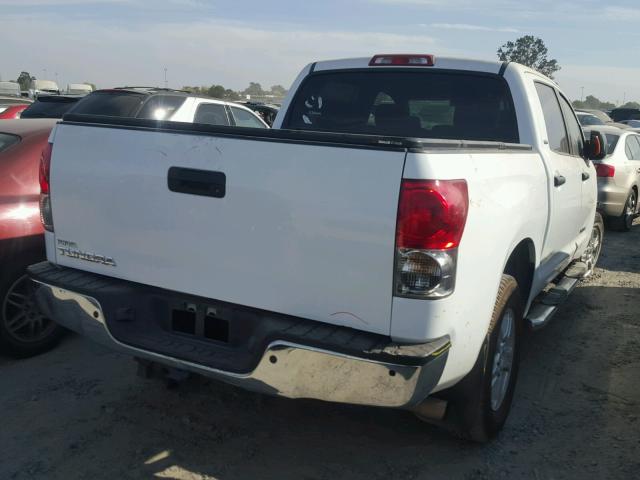 5TFEV54168X039203 - 2008 TOYOTA TUNDRA CRE WHITE photo 4