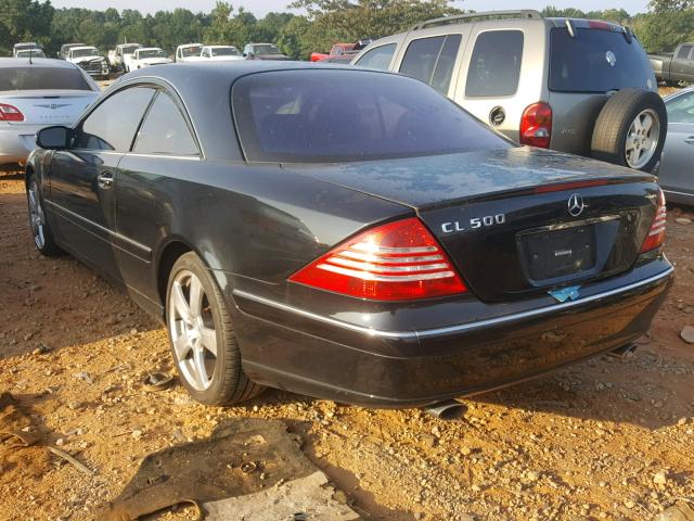 WDBPJ75J03A036371 - 2003 MERCEDES-BENZ CL 500 BLACK photo 3