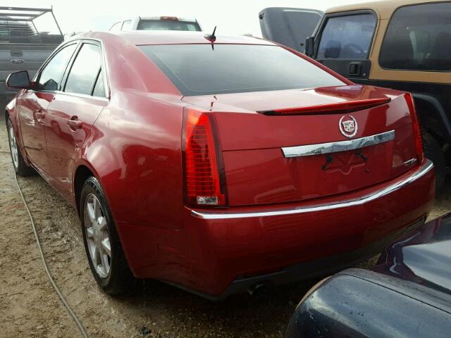 1G6DG577080154395 - 2008 CADILLAC CTS RED photo 3