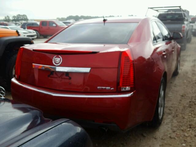 1G6DG577080154395 - 2008 CADILLAC CTS RED photo 4