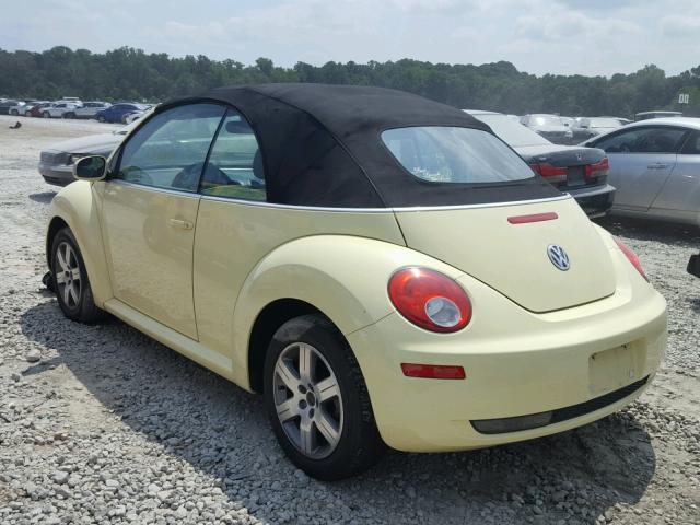 3VWPF31Y06M325172 - 2006 VOLKSWAGEN NEW BEETLE 黄色 照片 3